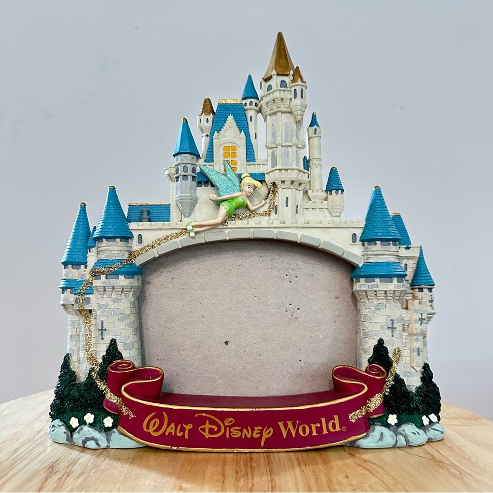 Disney World Cinderella Castle 3D Photo Frame, Tinker Bell, Vintage Style, 4x6
